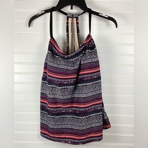 Kora Sol NWT Size 1X Boho tankini pink black white red green pink